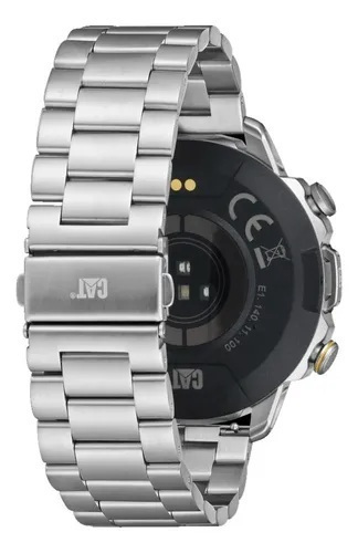 CAT E114011100 Stainless Steel 53mm Smartwatch with Heart Rate Monitor (Silver) view 2