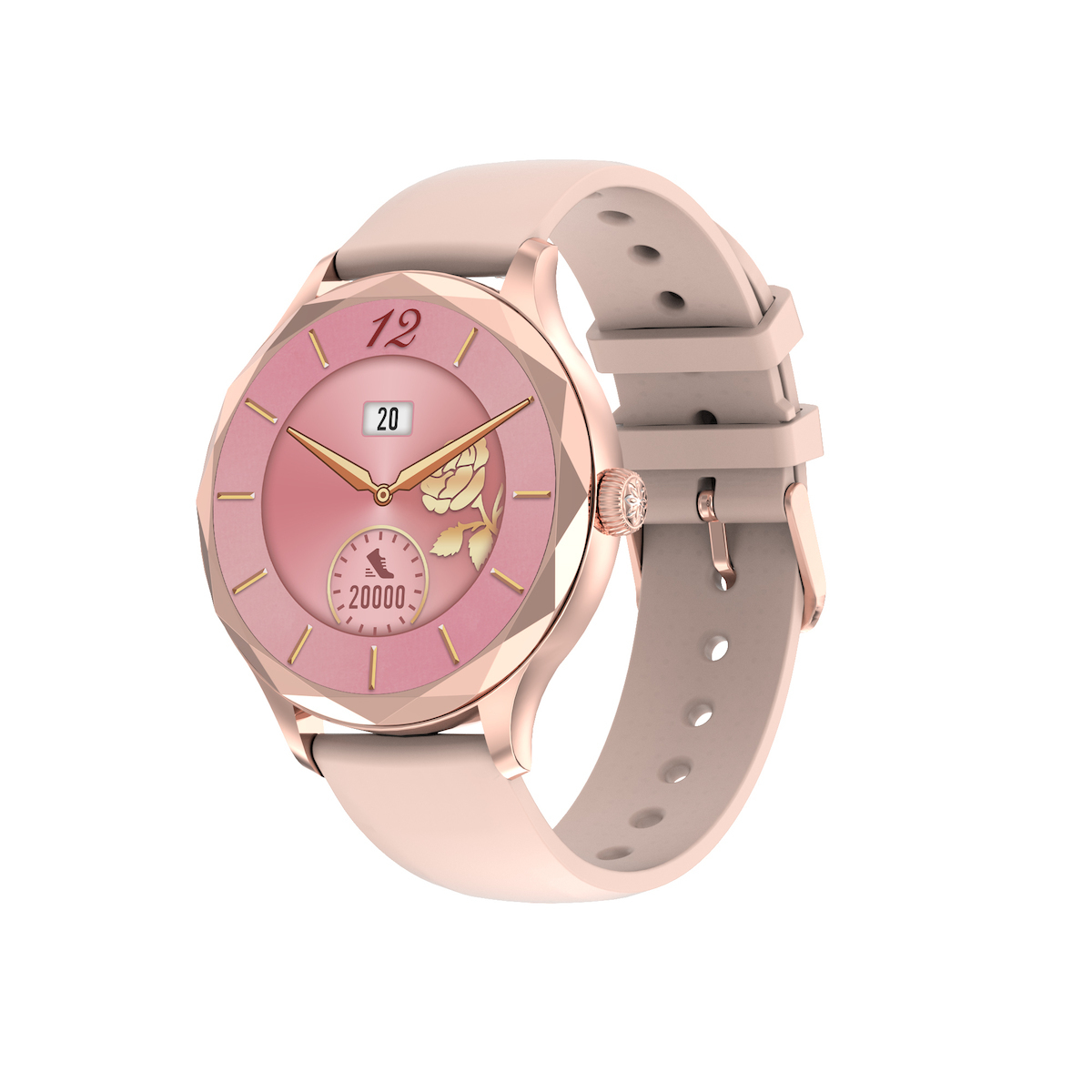 Aluminium Smartwatch with Heart Rate Monitor (Gold)