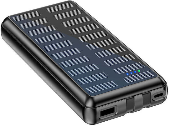 Rixus RXPB47 Solar Power Bank 20000mAh 10W with USB-A Port and USB-C Port Black vue 2