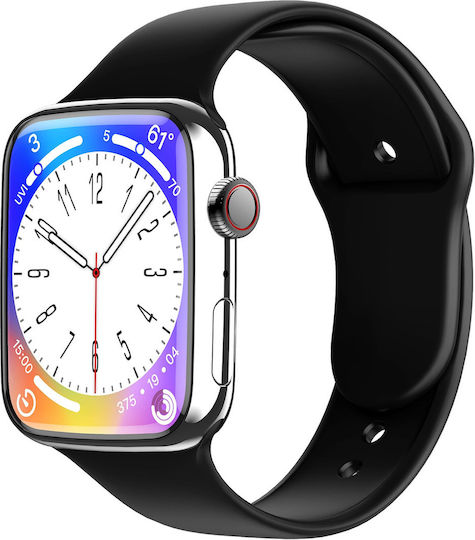 I8 Plus Aluminium Smartwatch with Heart Rate Monitor (Black)