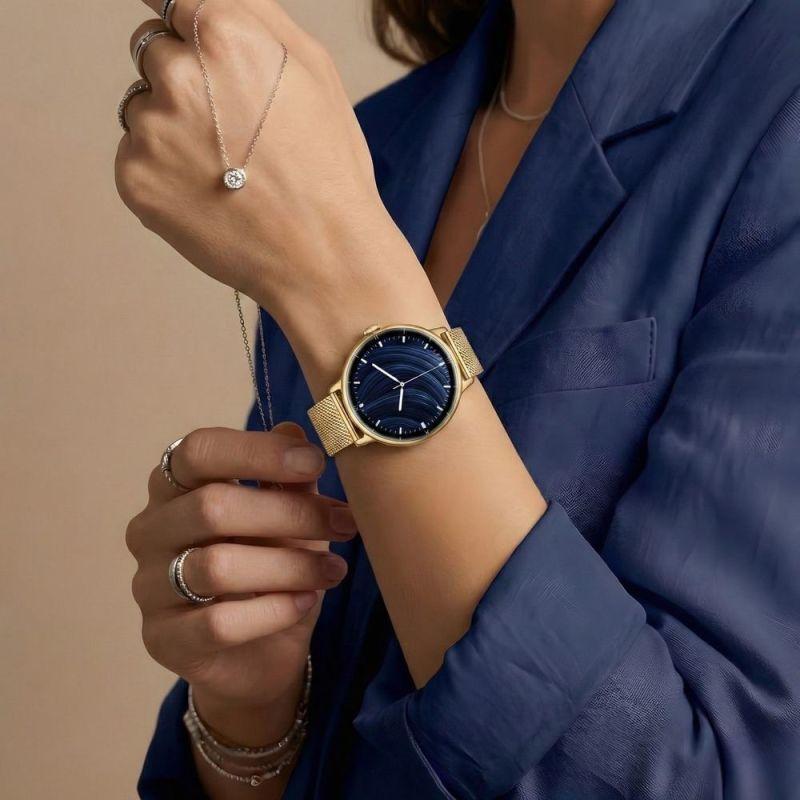 Gravity GT33-1 41mm Smartwatch with Heart Rate Monitor Golden view 3