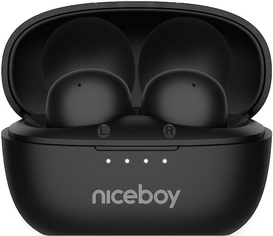 Niceboy Podsie 4 Pop In-ear Bluetooth Handsfree Earphones with Sweat Resistance and Charging Case Black