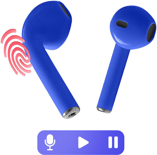 Akashi Children's Earbud Bluetooth Handsfree Earphones with Charging Case Blue view 2