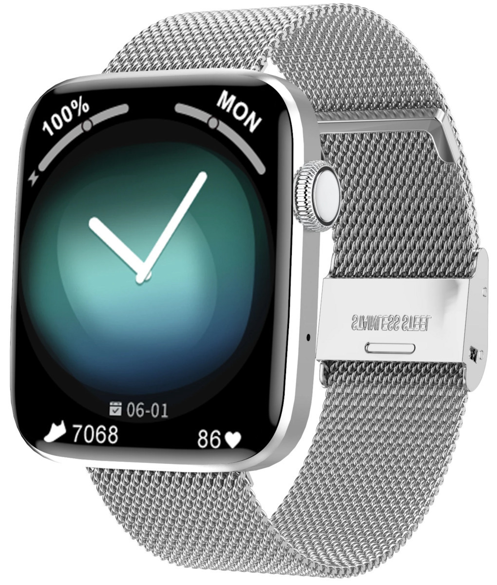 WearPro FiT Aluminium Smartwatch with Heart Rate Monitor (Silver) view 4