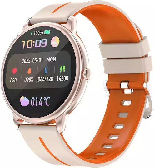 Nubi KM60 Smartwatch with Heart Rate Monitor (Orange)