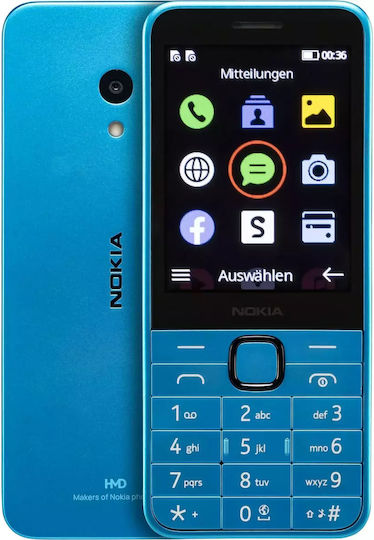 Nokia 235 4G (2024) Dual SIM (125MB/125MB) Mobile with Buttons Blue view 6