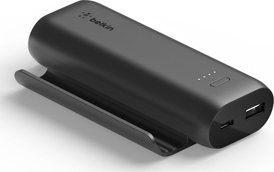 Belkin Boost Charge + Stand Play Series Power Bank 5000mAh 12W with USB-A Port and USB-C Port Black view 5