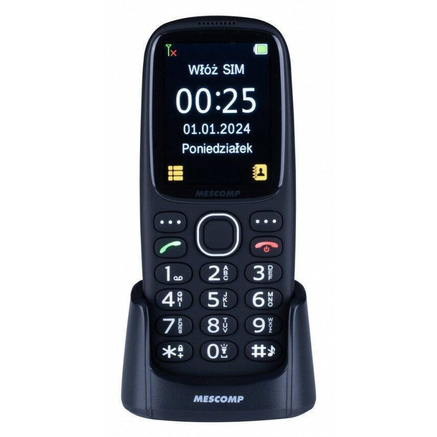 Mescomp MT-166 Edgar Elegant 4G Dual SIM Mobile Phone with Buttons Black