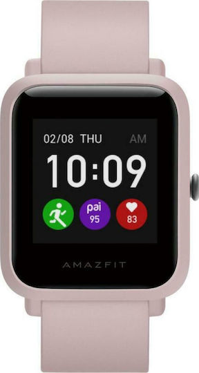 Amazfit Bip S Lite Waterproof Smartwatch with Heart Rate Monitor (Sakura Pink)