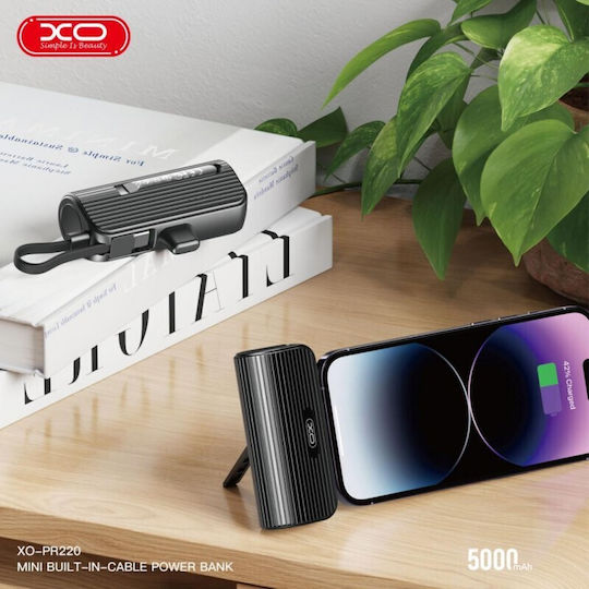 XO PR220 Type-C Out Power Bank 5000mAh 18W Black view 3