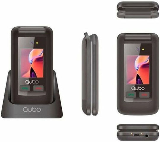 Qubo X-247BKC Dual SIM Mobile with Large Buttons Black view 2