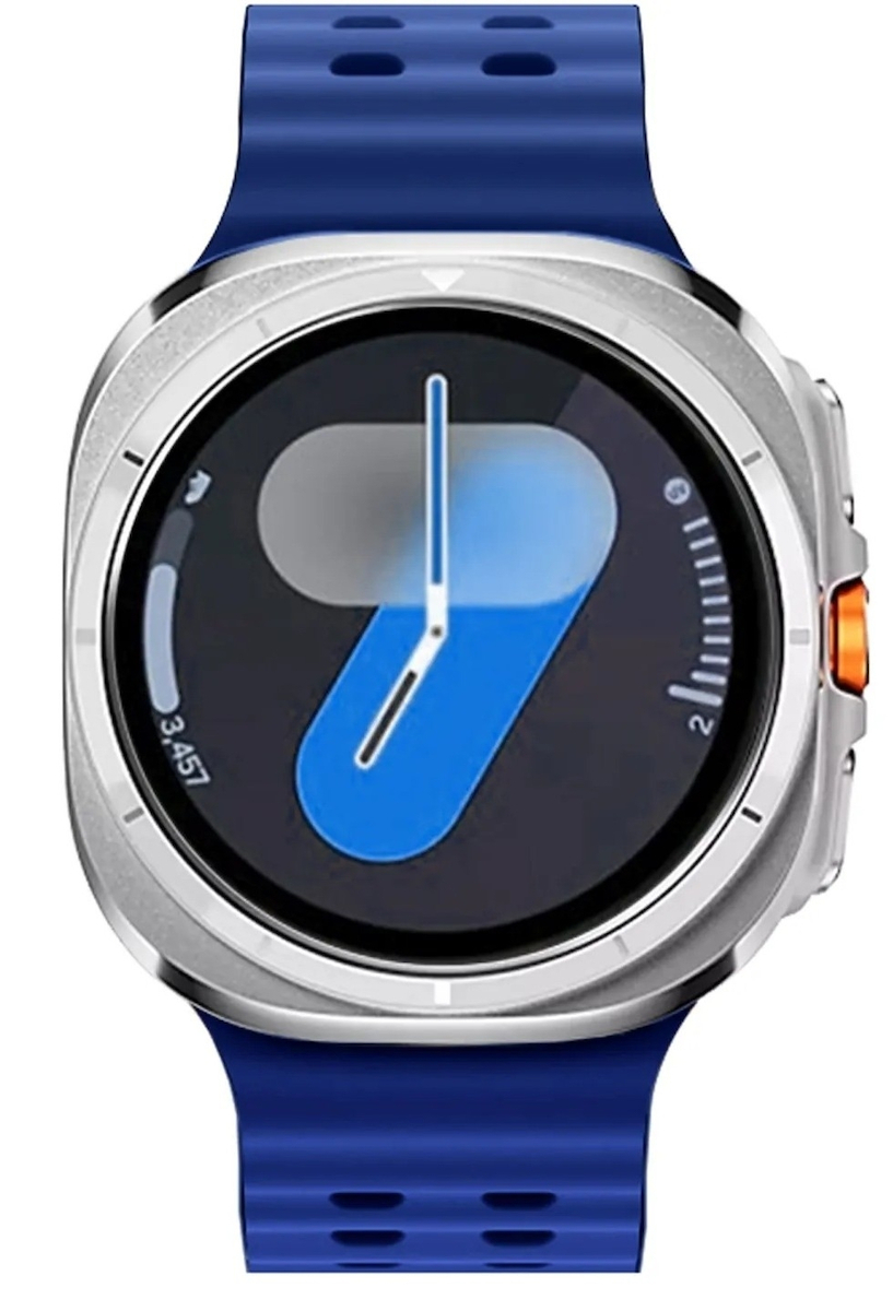 Bikkembergs Smartwatch Flexone BK-F4 Silver Case Blue Rubber Strap view 1