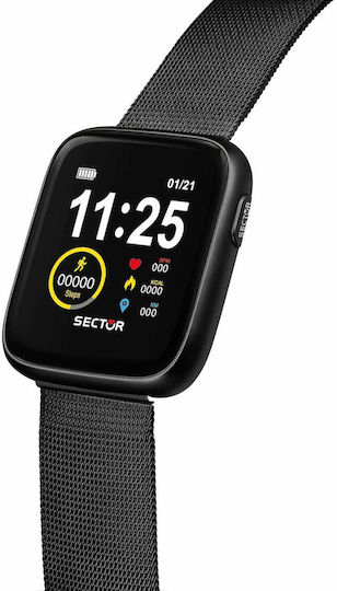 Sector S-04 with Bluetooth Handsfree Stainless Steel 40mm Smartwatch (Black) view 4