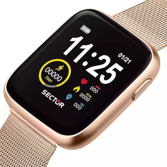 Sector S-04 Stainless Steel 40mm Smartwatch (Gold) view 7