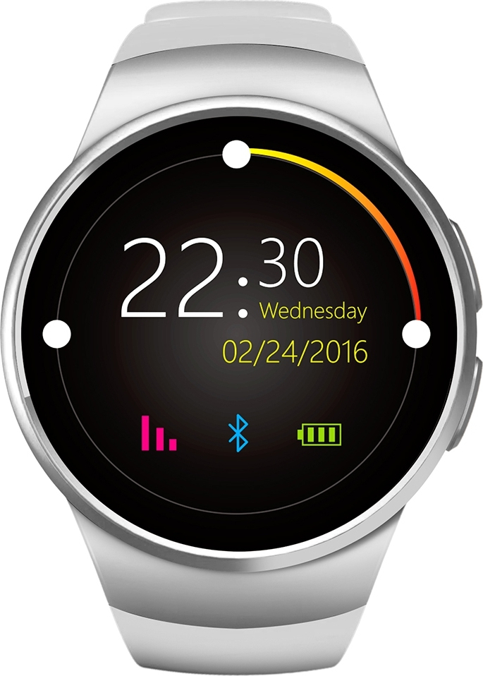 Kingwear KW18 Smartwatch with SIM and Heart Rate Monitor (White) view 4