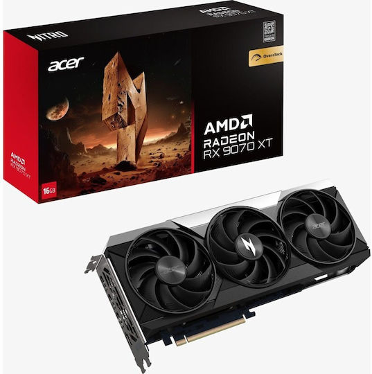 Acer Radeon RX 9070 XT 16GB GDDR6 Radeon Nitro OC Graphics Card
