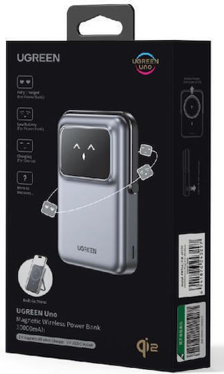 Ugreen PB764 MagSafe Power Bank 10000mAh 20W with USB-C Port Quick Charge 3.0 Gray view 3