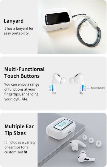Devia EM062 Pro2 In-ear Bluetooth Handsfree Earphones with Charging Case White view 4