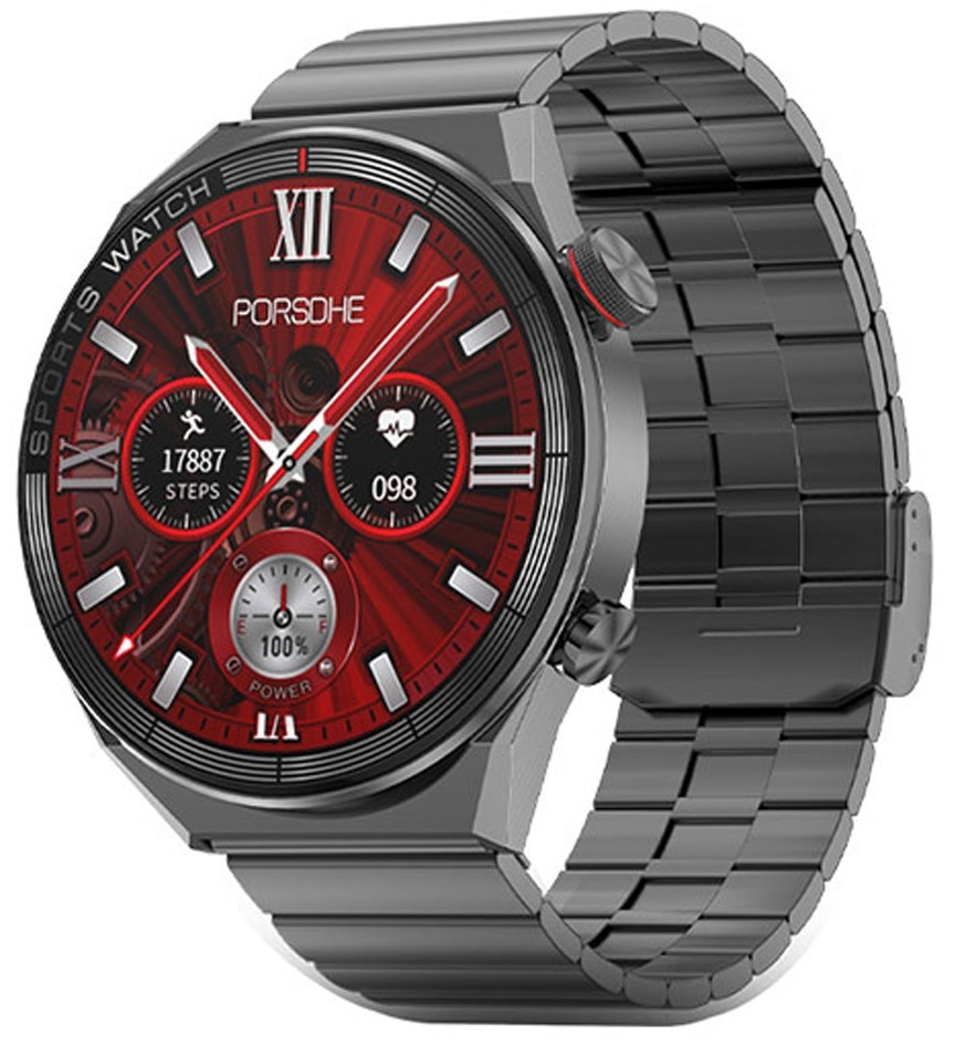 MateWatch Aluminium with Heart Rate Monitor (Black)