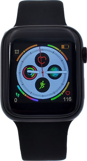 K90 45mm Smartwatch with Heart Rate Monitor (Black) view 6