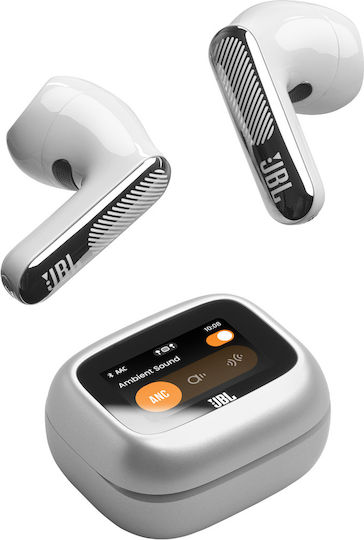 JBL Live Flex 4 Earbud Bluetooth Handsfree Headphones with Sweat Resistance and Charging Case Silver