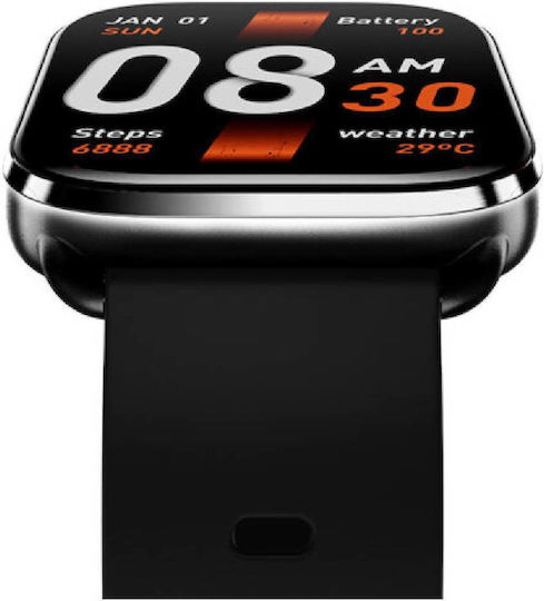 QCY Gs S6 Smartwatch with eSIM and Heart Rate Monitor (Black) view 2
