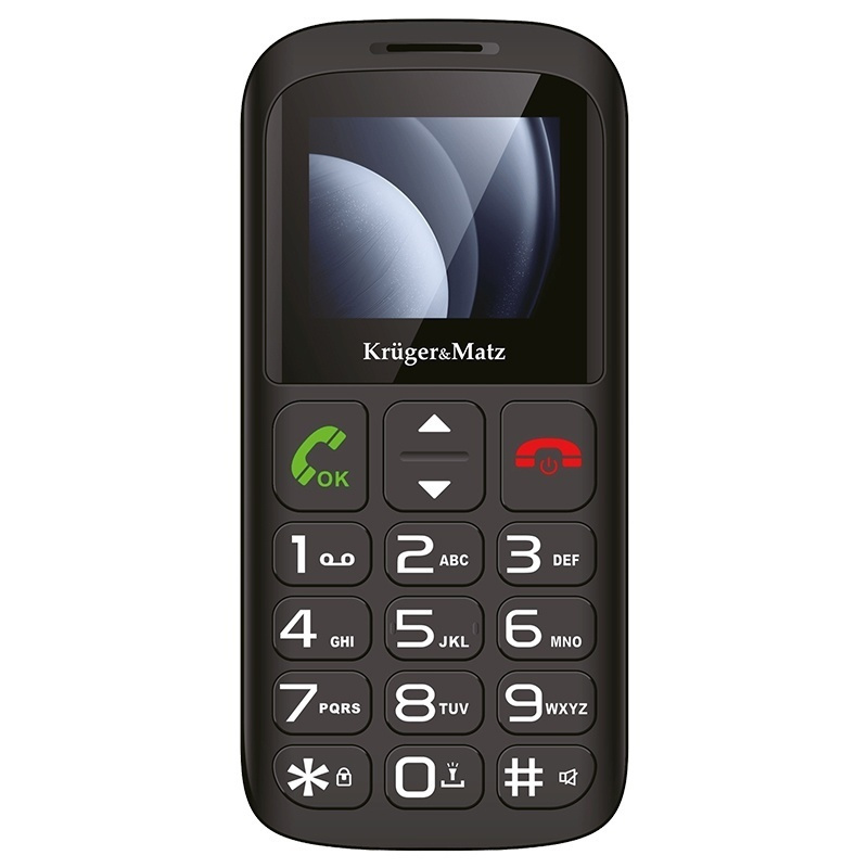 Kruger & Matz Simple 923 Dual SIM Mobile Phone with Large Buttons English Menu Black