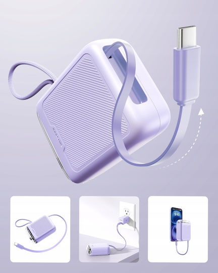 Innostyle Power Bank 10000mAh 33W with 2 USB-C Ports Purple view 2