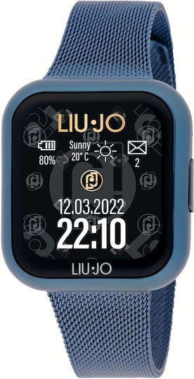 Liu Jo Voice Mini Smartwatch with Heart Rate Monitor (Navy Mesh) view 1