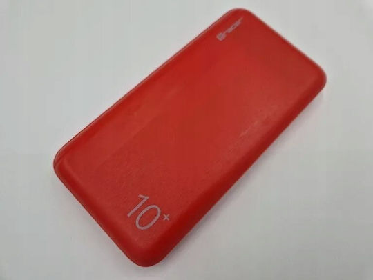 Tracer Walker Power Bank 10000mAh with 2 USB-A Ports and USB-C Port Red view 3