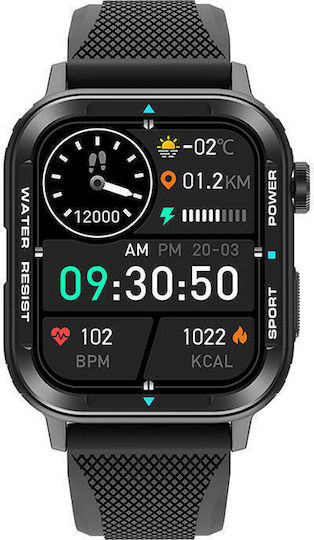 Colmi M41 Smartwatch with Heart Rate Monitor (Black) view 3
