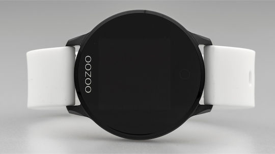 Oozoo Q00112 Stainless Steel 43mm Smartwatch with Heart Rate Monitor (Black / White) view 5