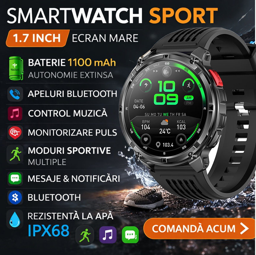 Aluminum 52mm Smartwatch with Pedometer Heart Rate Oximeter Sleep Monitoring Blood Pressure Meter Microphone Case Size Black view 5