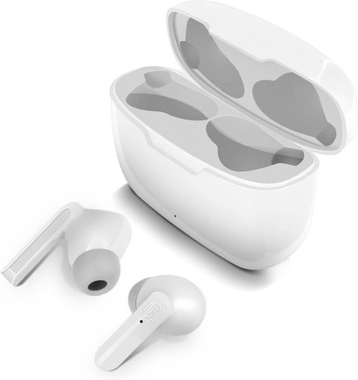 Akashi ALTEARBWH In-ear Bluetooth Handsfree Earphones with Charging Case White view 2