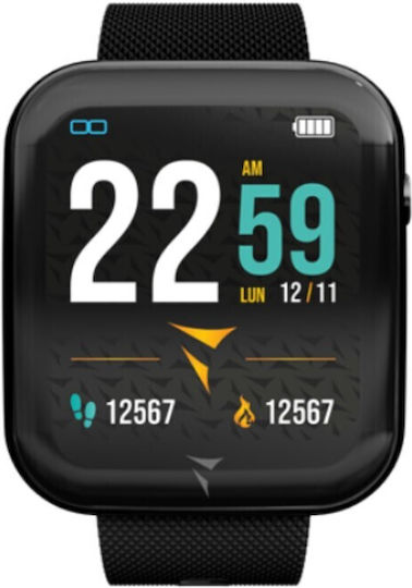 Techmade Talk Smartwatch with Heart Rate Monitor (Black) view 1