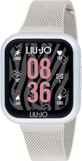 Liu Jo Voice Mini Smartwatch with Heart Rate Monitor (White Mesh)