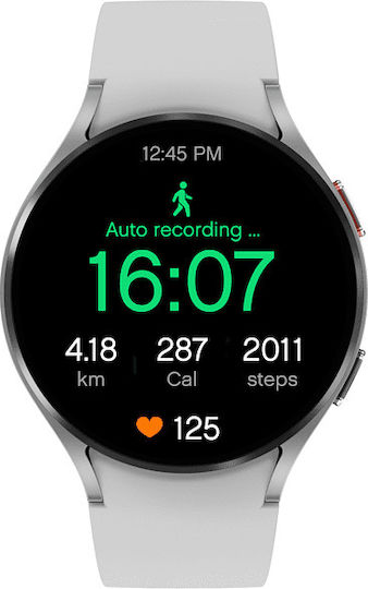Samsung Galaxy Watch4 Aluminium 44mm Waterproof with Heart Rate Monitor (Silver) view 5