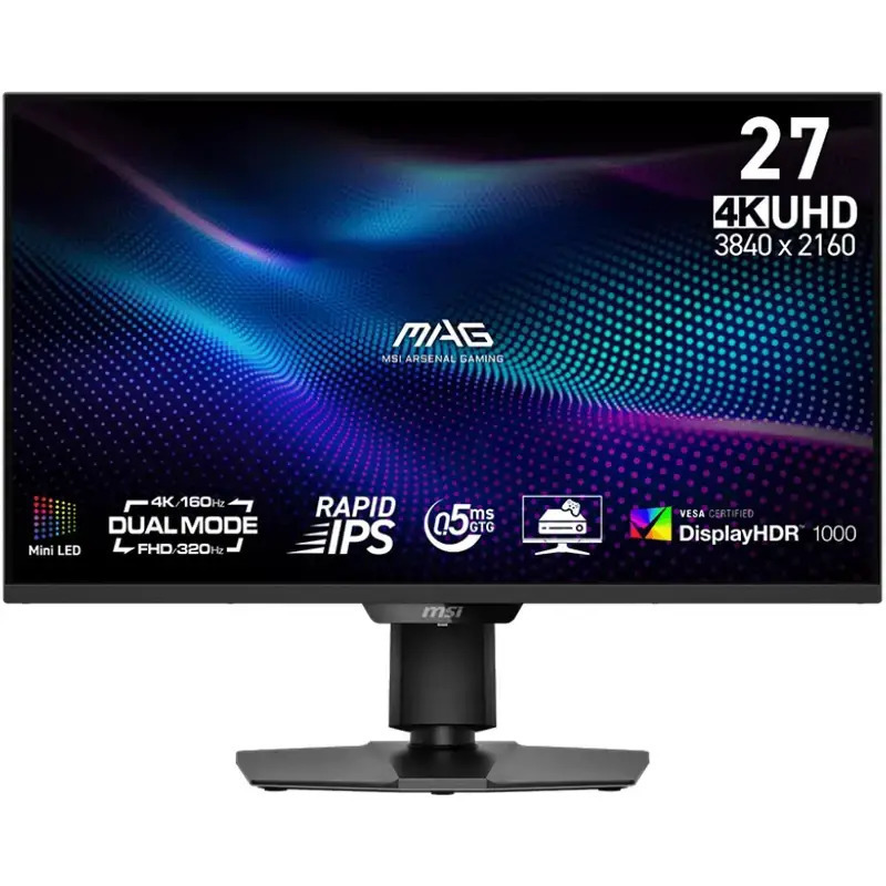 MSI 274UPDFDE IPS Gaming Monitor 27" 4K 3840x2160 160Hz with 0.5ms Response Time GTG