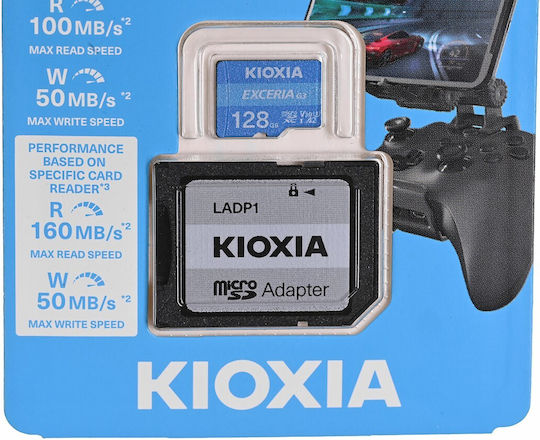 Kioxia microSDXC 128GB U3 V30 A2 UHS-I 160MB/s with Adapter view 6