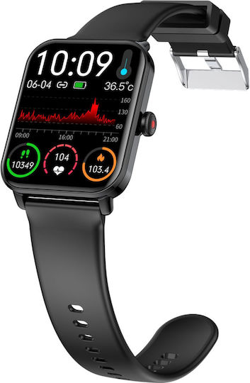 Bea-fon 102 44mm Smartwatch with Heart Rate Monitor (Black) view 4