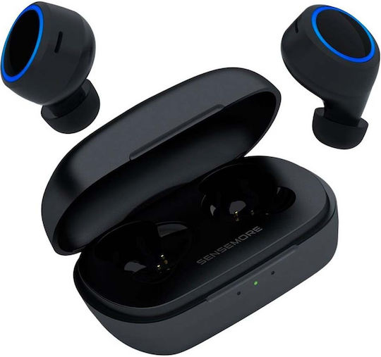Creative SenseMore Air Earbud Bluetooth Handsfree Earphones with Sweat Resistance and Charging Case Black