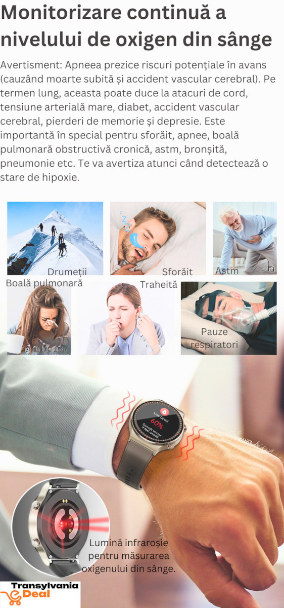 G08 Smartwatch with Heart Rate Monitor Silver view 7