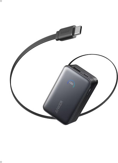 Anker Nano Power Bank 10000mAh 45W with USB-A Port and USB-C Port Power Delivery Black