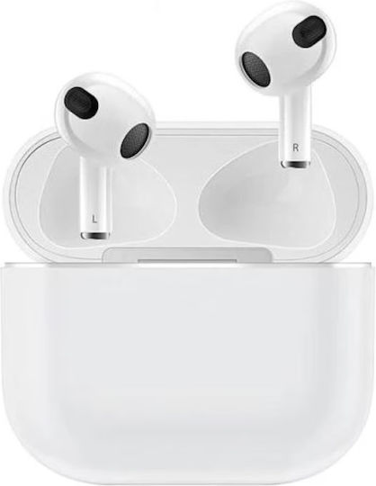 White Pods 3 Earbud Bluetooth Handsfree Earphones with Charging Case White view 1