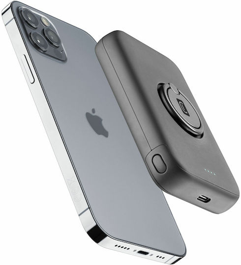 Cellular Line MagSafe Power Bank 5000mAh 7.5W with USB-C Port Black vista 5