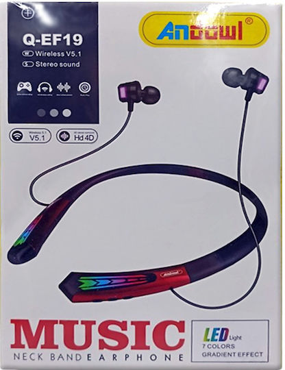 Andowl Q-EF19 In-ear Bluetooth Handsfree Earphones Black vista 2