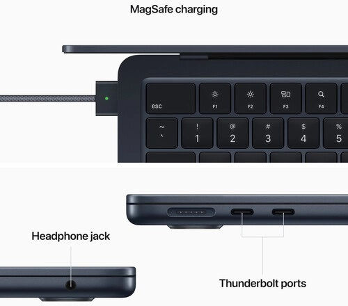 Apple MacBook Air 13.6" (2022) QHD+ (M2-8‑core/8GB/256GB SSD) Midnight (US Keyboard) vista 4