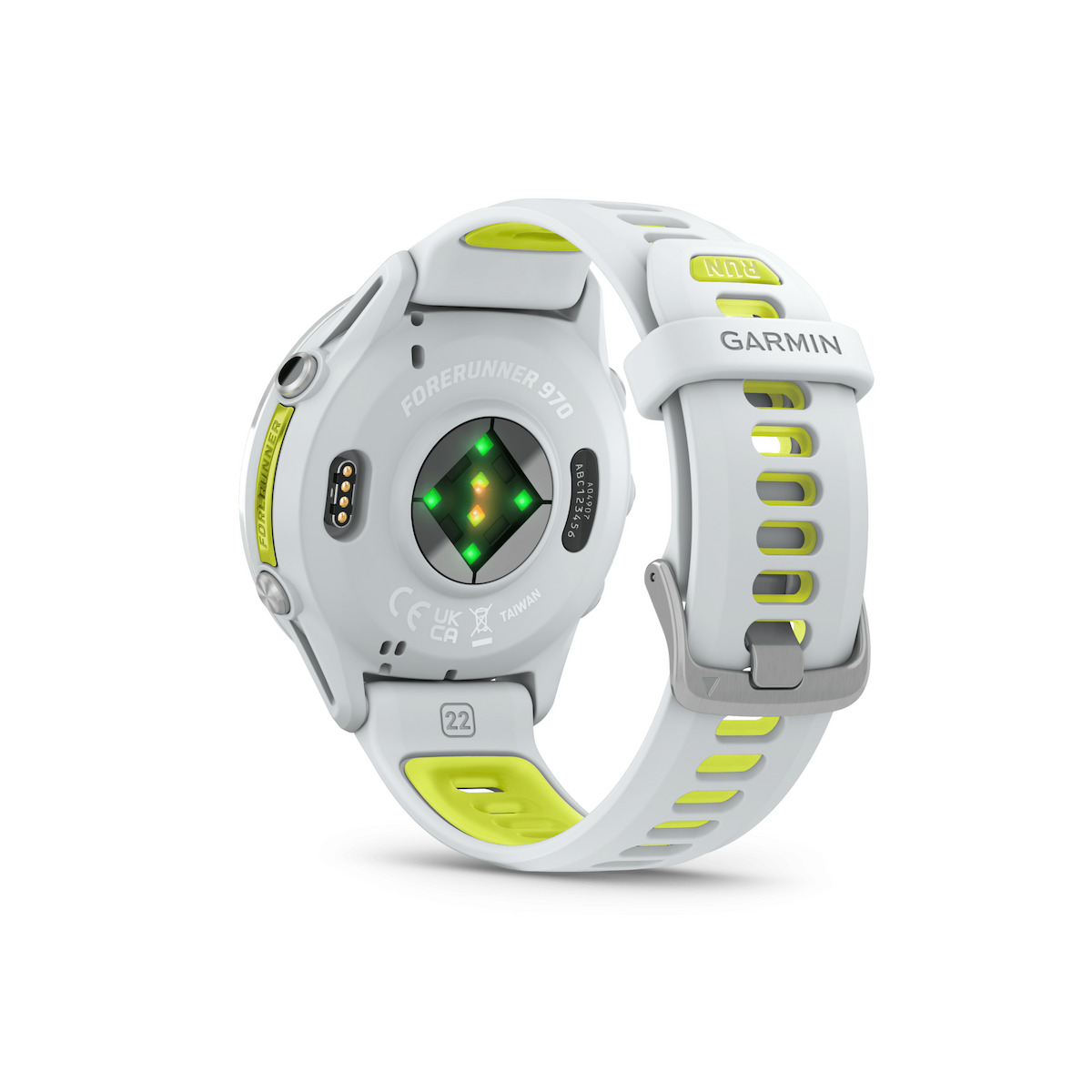 Garmin Forerunner 970 Titanium 47mm Waterproof Smartwatch with Heart Rate Monitor (Titanium with Whitestone and Translucent Amp Yellow) view 6