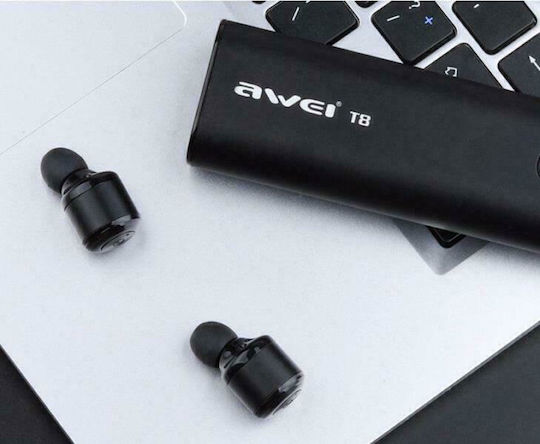 Awei T8 In-ear Bluetooth Handsfree Earphones with Sweat Resistance and Charging Case Black Ansicht 5