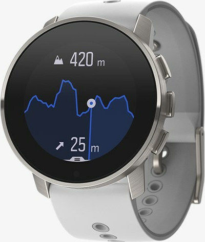 Suunto 9 Peak Titanium 43mm Waterproof Smartwatch with Heart Rate Monitor (Birch White) vue 3